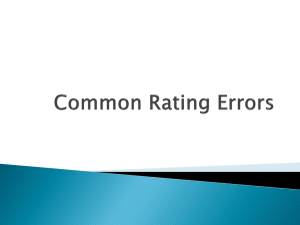 Common rating errors