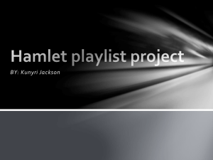 Hamlet Playlist Project: Character Analysis with Music