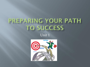 Preparing your Path to success