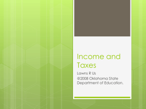 Income, Taxes & Payroll Deductions Presentation