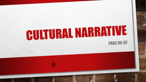 Cultural Narrative - Mrs. Manning @ OCHS