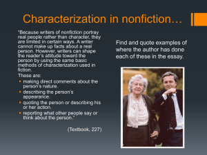 Nonfiction Characterization: Analysis & Examples