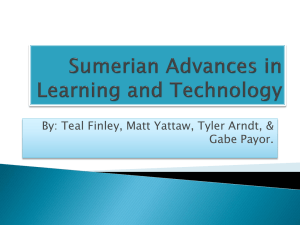 Sumerian Advances: Learning & Technology Presentation