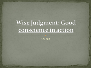 Wise Judgment: Good conscience in action