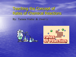 Rates of Chemical Reactions: A Teaching Presentation