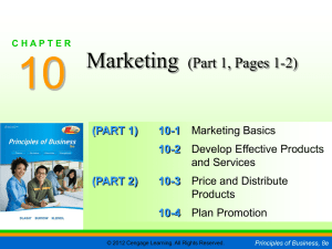 Marketing Basics: Product, Price, Place, Promotion