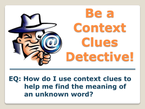 Context Clues: Be a Detective!