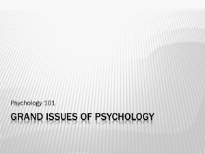 Psychology's Grand Issues: Stability, Nature, Rationality