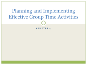 Effective Group Time Activities: Planning & Implementation