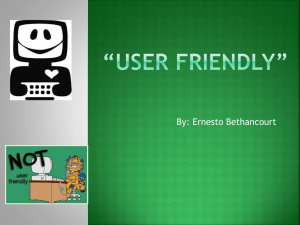 "User Friendly" Story Analysis: Cause, Effect, Theme