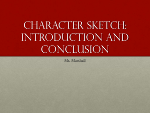 Character Sketch: Introduction and Conclusion