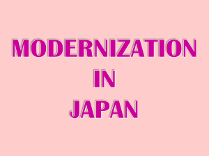 MODERNIZATION IN JAPAN