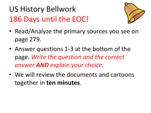 US History: American Imperialism Bellwork Activity