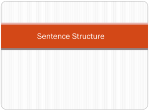 Sentence Structure