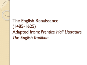 The English Renaissance