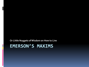 Emerson's Maxims: Wisdom on Self-Reliance & Individuality