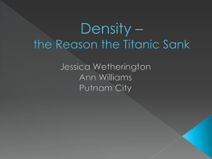 Density & Buoyancy: Titanic Lesson Plan