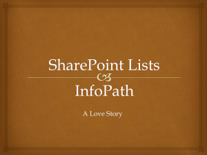 Sharepoint and InfoPath Presentation