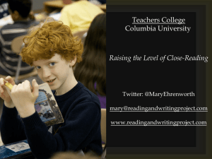 Raising the Level of Close-Reading