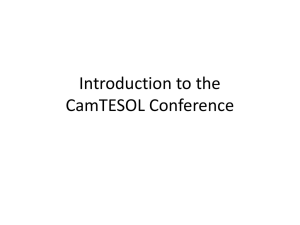 Introduction to the CamTESOL Conference