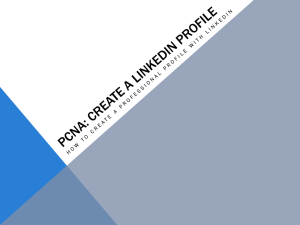 PCNA: CREATE A LINKEDIN PROFILE