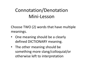 Connotation & Denotation Mini-Lesson