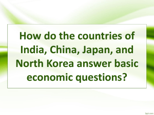 Asian Economic Systems: India, China, Japan, North Korea