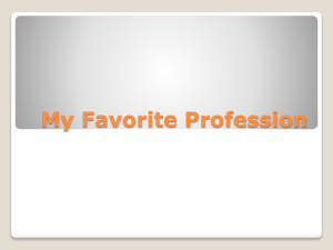 My Favorite Profession: Photography & Filmmaking Essay