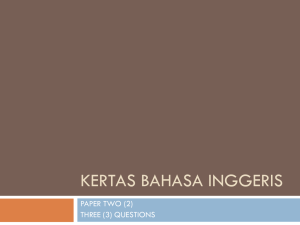 KERTAS BAHASA INGGERIS