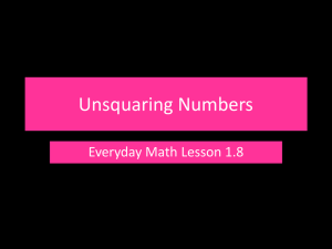 Unsquaring Numbers: Math Lesson Plan for Elementary School