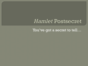 Hamlet Postsecret Activity: Character Secrets & Art