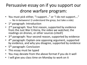 Drone Warfare Essay Instructions