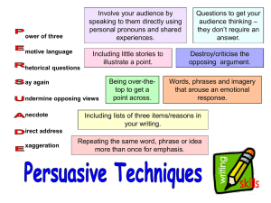 Persuasive Techniques: Engaging Your Audience