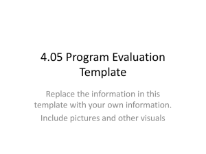 4.05 Program Evaluation Template