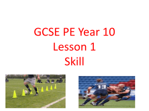 GCSE PE Year 10 Lesson 1 Skill