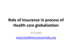 Role of Insurance in progress of Health care