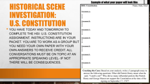 U.S. Constitution: Historical Scene Investigation