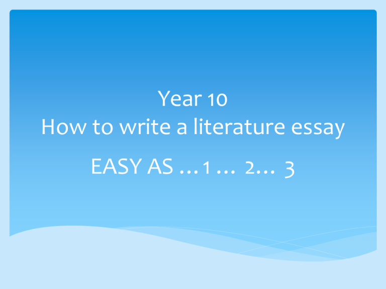 essay example year 10