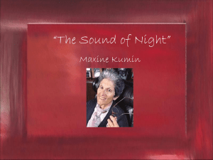 "The Sound of Night" Poetry Analysis & Lesson Plan