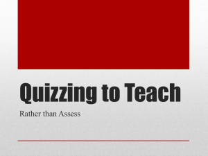 Quizzingtoteach