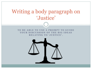 Writing a Justice Body Paragraph: TKAM Example