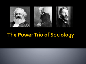 Sociological Theories: Marx, Durkheim, Weber & Comte