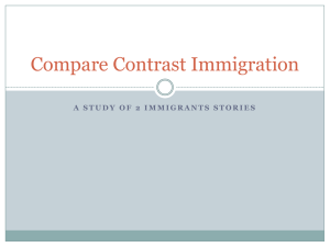 Compare Contrast Immigration