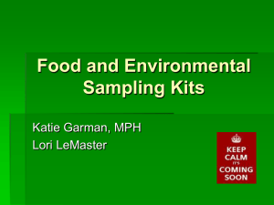 Food and Environmental Sampling Kits