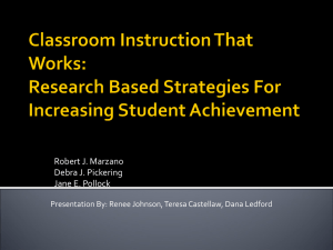 Classroom Instruction That Works