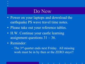 Seismic Wave Travel Time: Earthquake Epicenter Distance