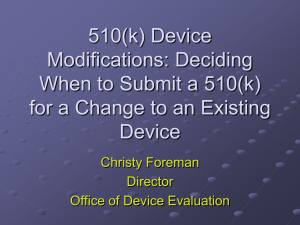 When to Submit a 510(k) for