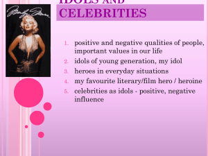 Idols and Celebrities: Positive & Negative Influences