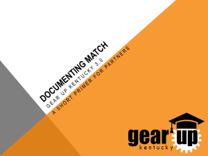 Documenting Match- A Short Primer for Partners