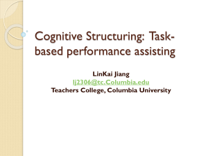 Cognitive Structuring: Task-Based Performance Assistance